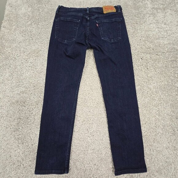 Levi’s 511 Jeans Men 33×32 (Fits 30×29.5)‎ Dark Blue Slim Straight Stretch Denim - Picture 8 of 14